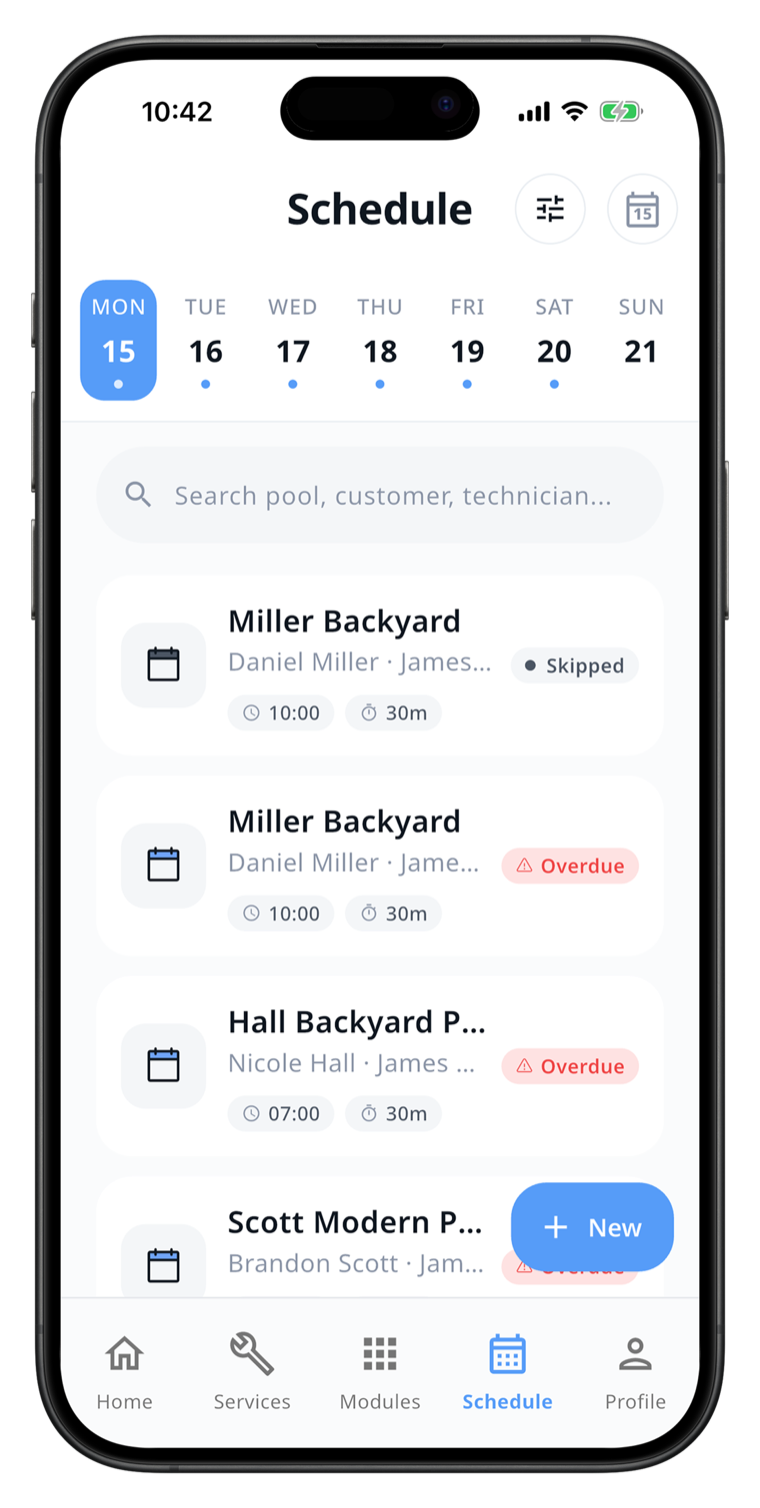 Clorly scheduling on iPhone